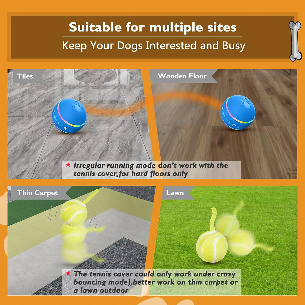 Thumbnail: PetDroid Motion-Activated Automatic Rolling Ball - Interactive USB Rechargeable