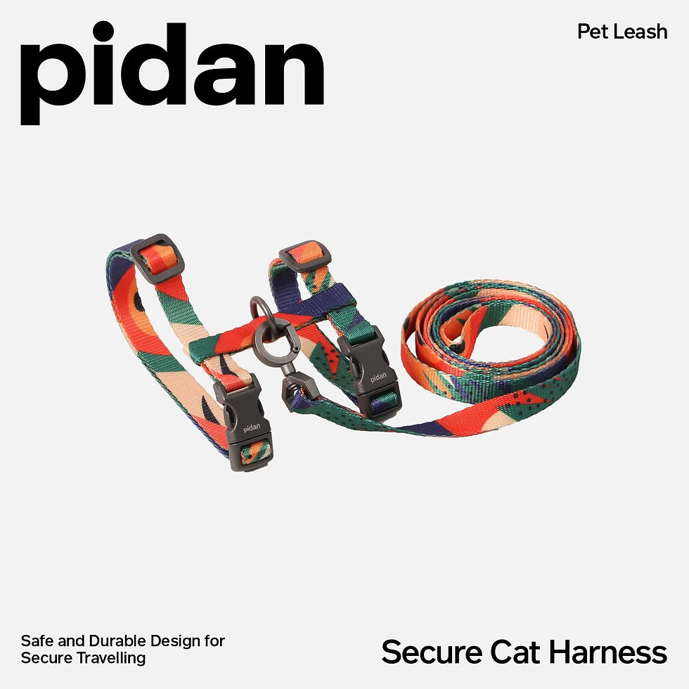 Thumbnail: Pidan Escape-Proof Cat Harness & Leash Set - Adjustable Multicolor (XL)