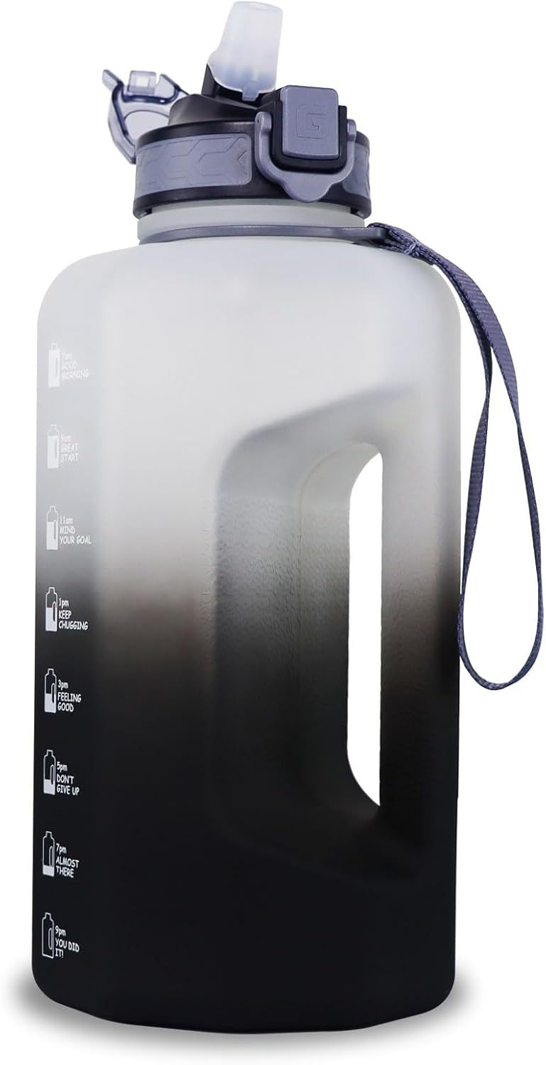 Thumbnail: GEMFUL 2.2L Water Bottle with Time Markings – BPA-Free (Cyan)