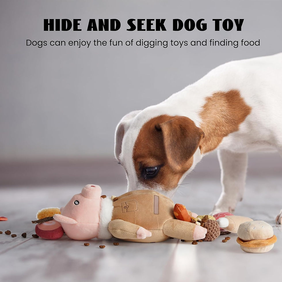 Thumbnail: Nocciola 9-in-1 Squeaky Pig Puzzle Toy - Interactive Hide & Seek Plush for Dogs