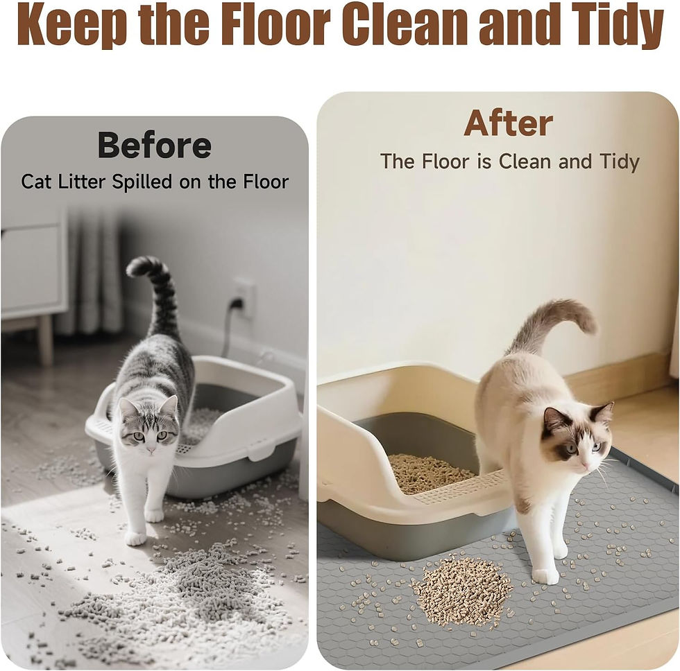 Thumbnail: Pawinner XL Silicone Cat Litter Mat - Waterproof & Anti-Slip (31.5" x 22")