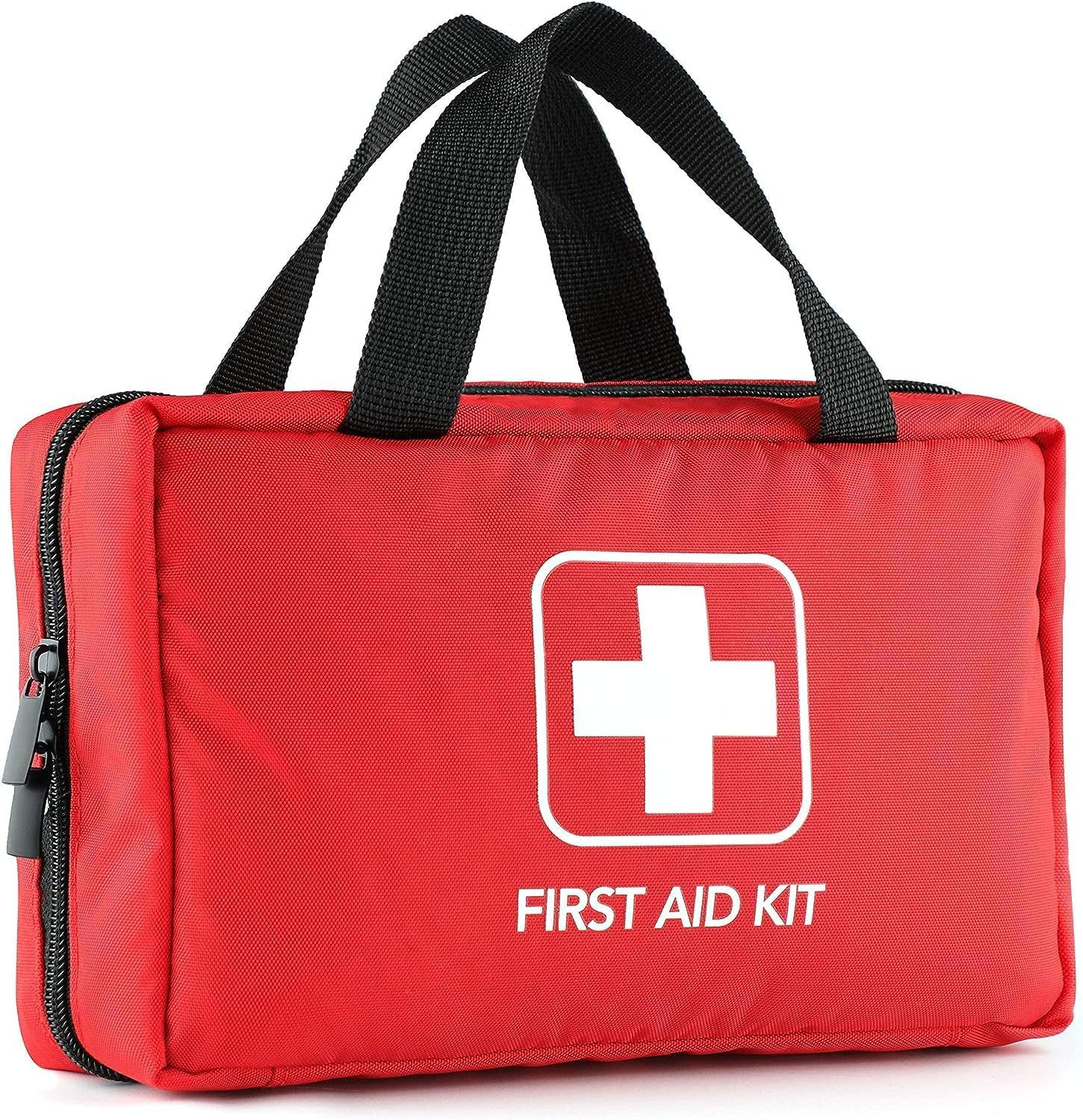 220-Piece Comprehensive Emergency First Aid Kit – Tactical Red