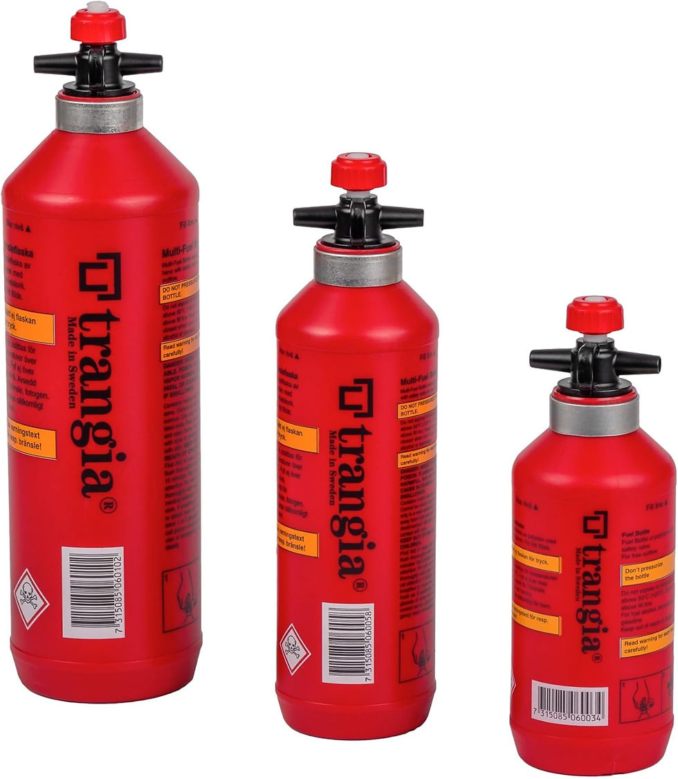 Thumbnail: Trangia 0.5 Litre Fuel Bottle with Safety Valve for Liquid Fuel Camping Stove