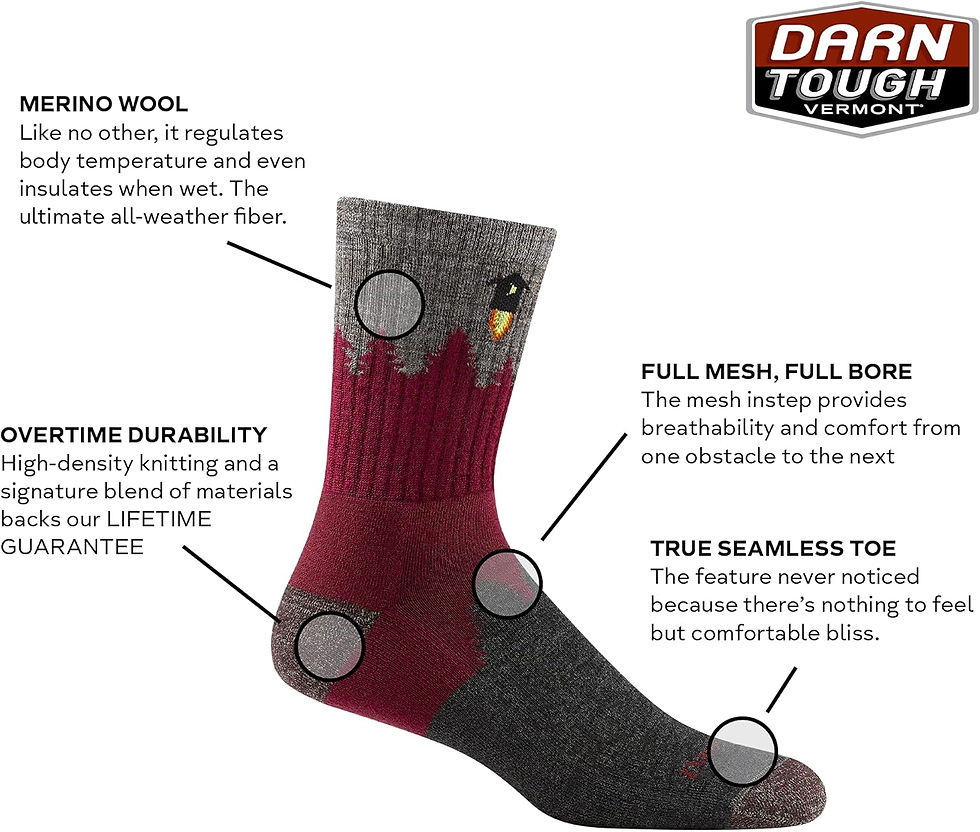 Thumbnail: Darn Tough Men’s Number 2 Micro Crew Midweight Hiking Socks