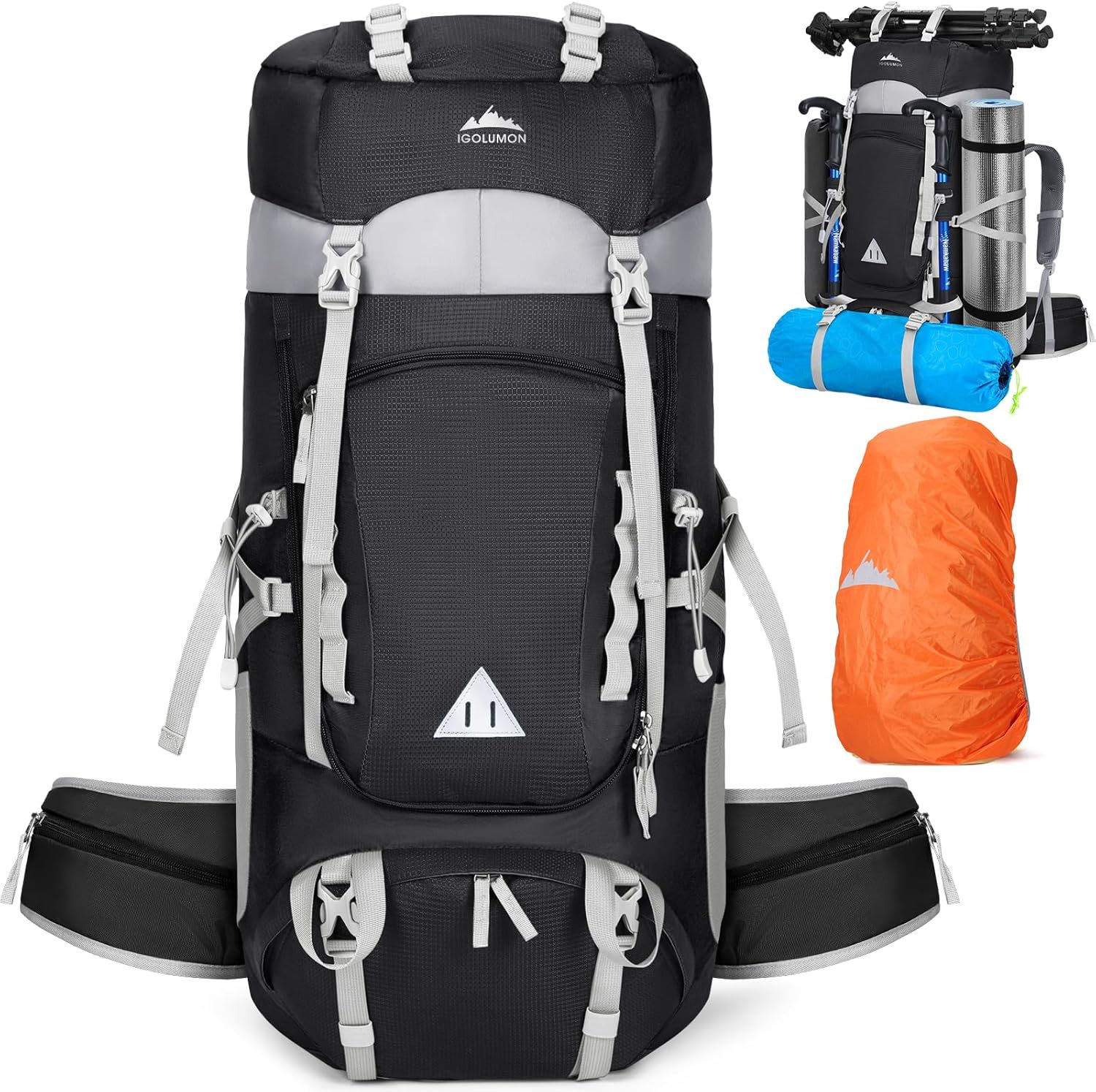 Igolumon 60L Expedition Hiking Backpack – Waterproof Series