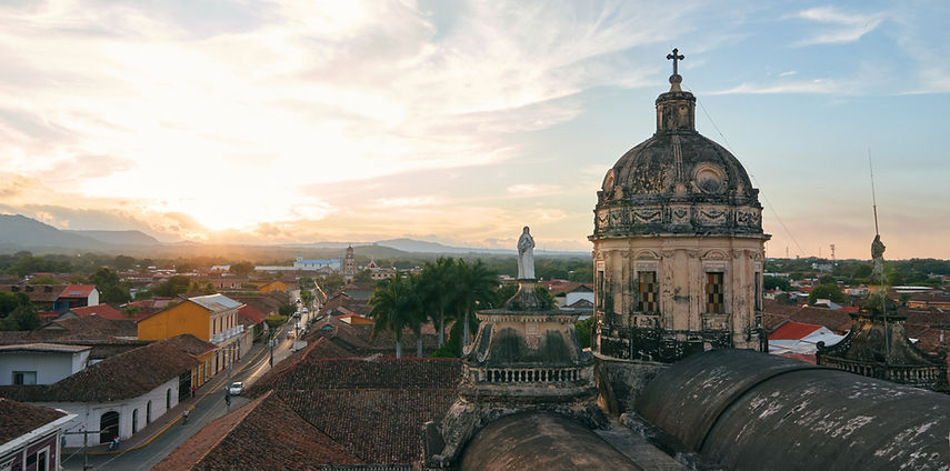 La Merced church in Granada at sunset
