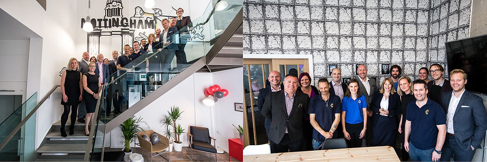The Radiant Cleaners and Mitrefinch teams at the grand opening