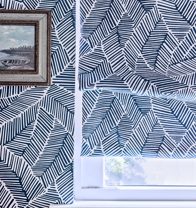 Matching Wallpaper and Window Treatment