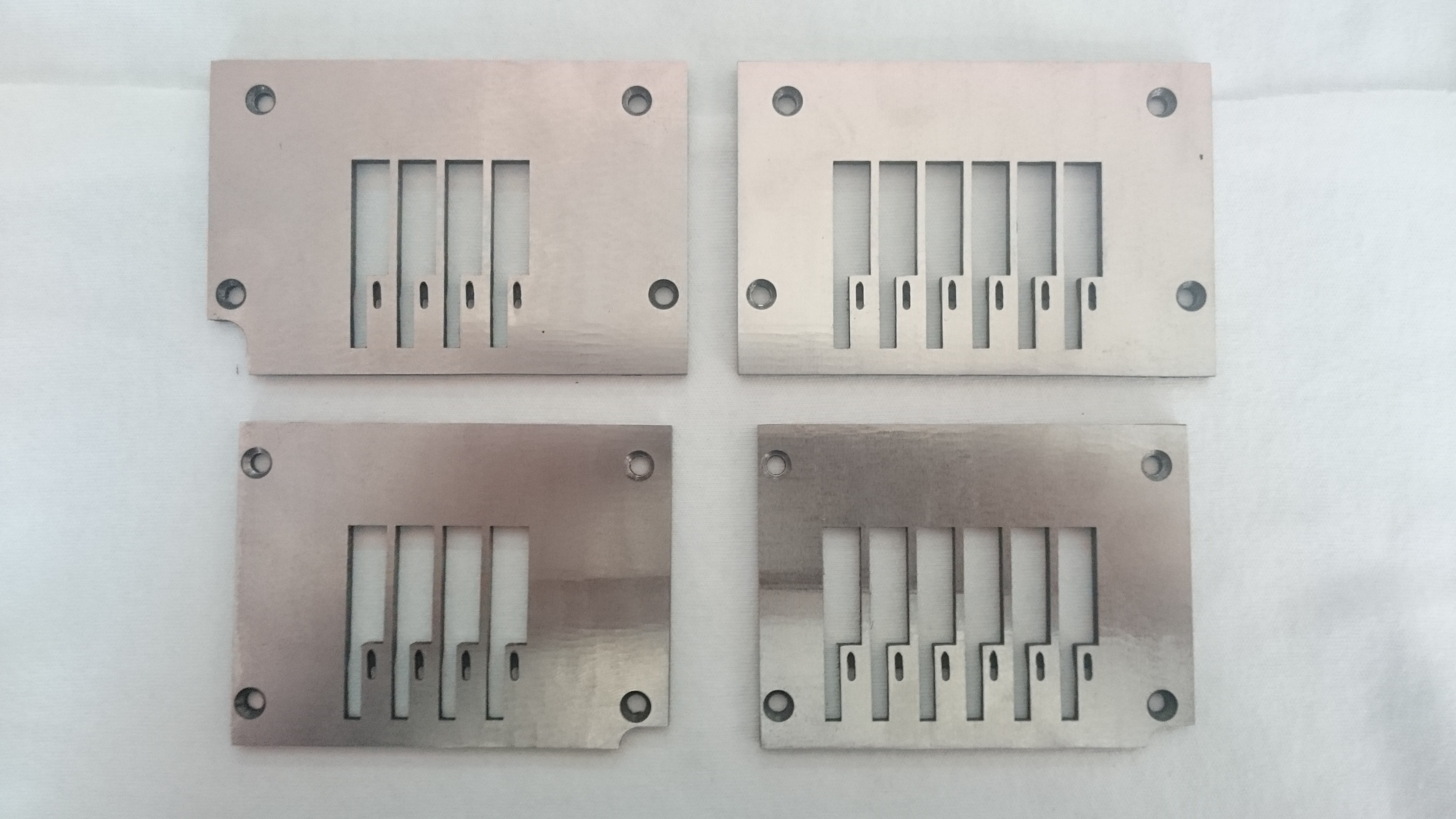 9,5mm aralığında 4-6 iğne kısa ve uzun kemer makinası plakası