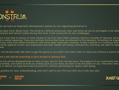 Monstrum 2 - Delay Announcement
