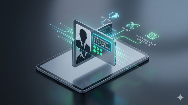 Digital author identity showing E-E-A-T signals and verified expertise online | 10x Digital Marketing