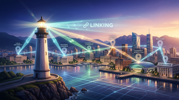 Local backlinks connecting businesses, organizations, and media across a city region | 10x Digital Marketing