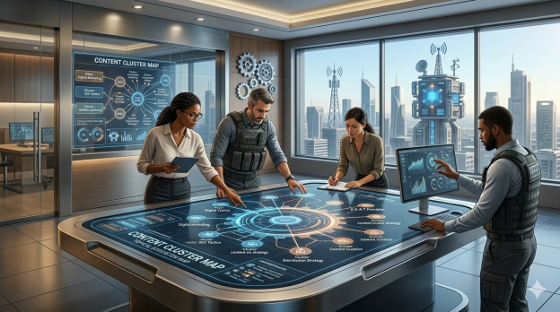 SEO team building content cluster strategy for authority | 10x Digital Marketing