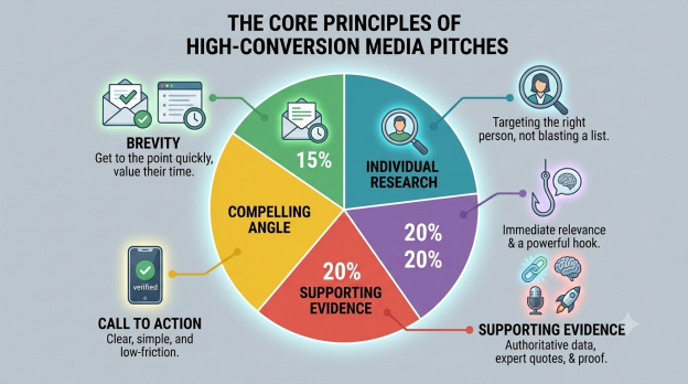 Core principles of successful media pitches with personalization and compelling angles | 10x Digital Marketing