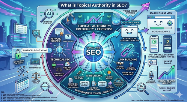 Topical authority SEO with AI signals and content strategy | 10x Digital Marketing