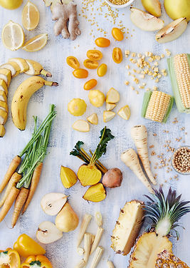 saludable variedad de alimentos de color