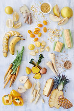 saludable variedad de alimentos de color
