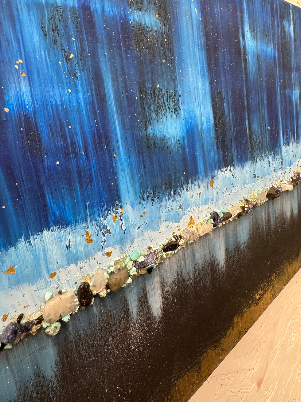 Thumbnail: "Arctic Aurora" - Original on 12x32" Canvas