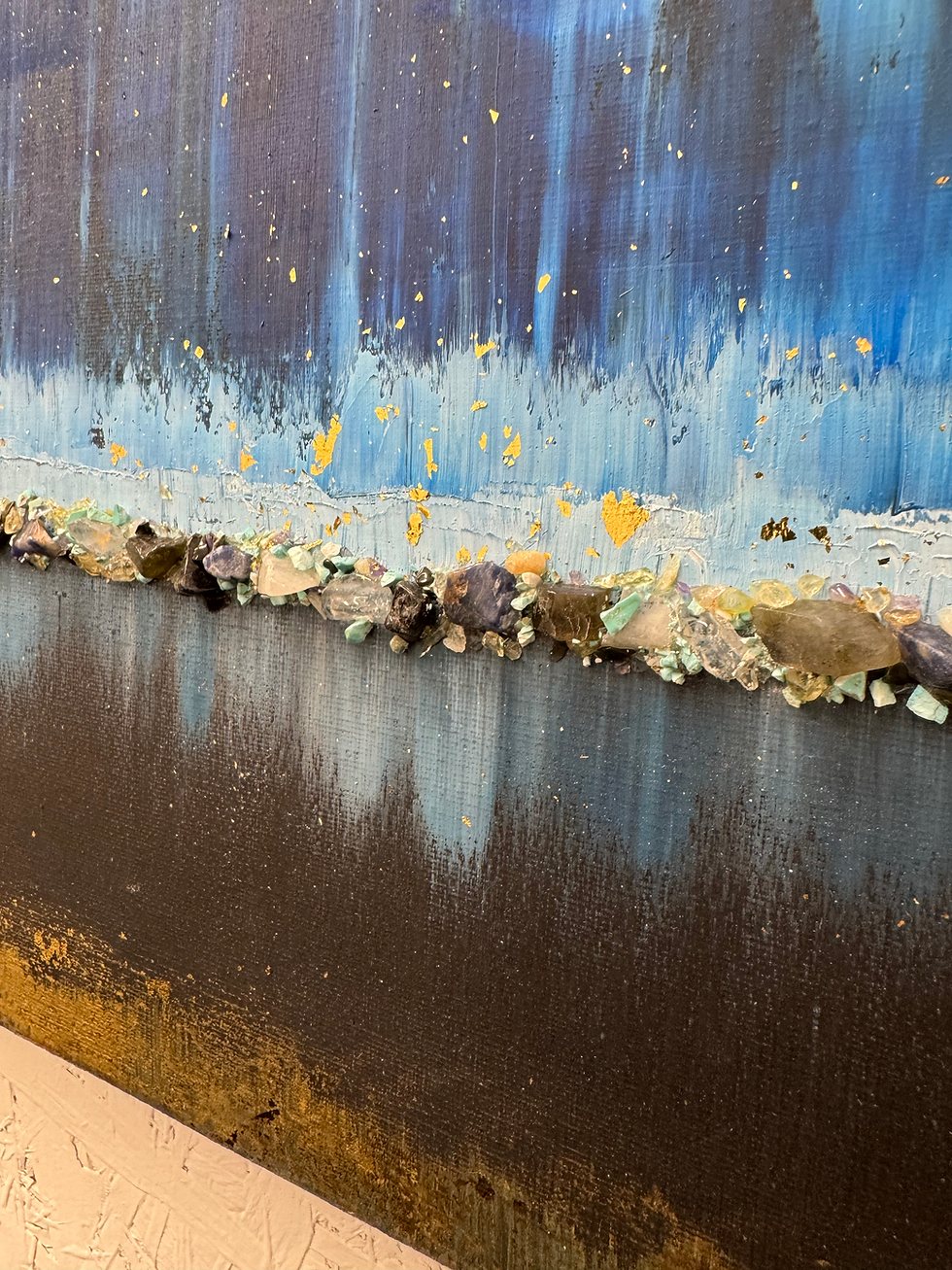 Thumbnail: "Arctic Aurora" - Original on 12x32" Canvas