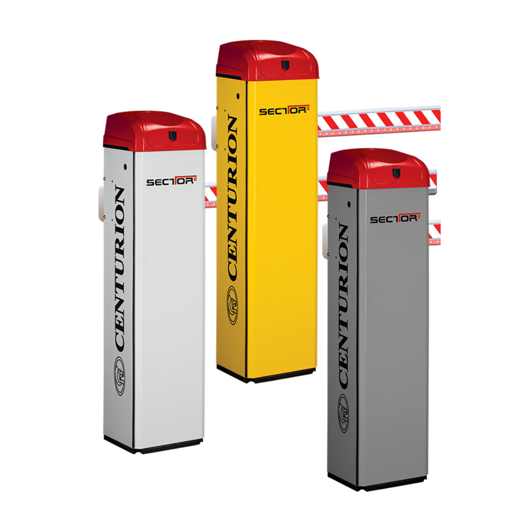 Centurion Traffic Barrier SECTOR II Boom 3m Rectangular Loop Det +Pole (Yellow)