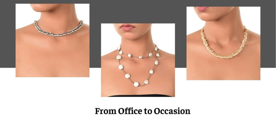silver pearl necklaces