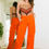 Thumbnail: Orange Color Pops Cargo Pants