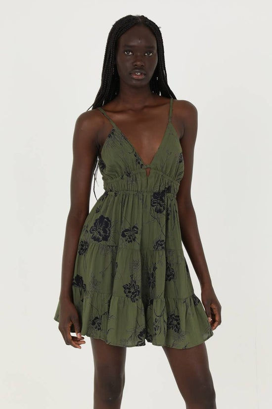 Green Open Back Sundress