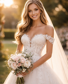 Eine Frau im Hochzeitskleid