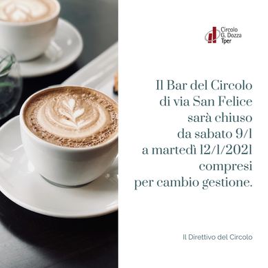 Chiusura bar San Felice