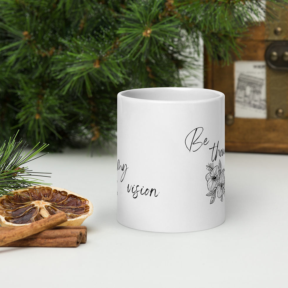 Thumbnail: Be Thou My Vision White glossy mug