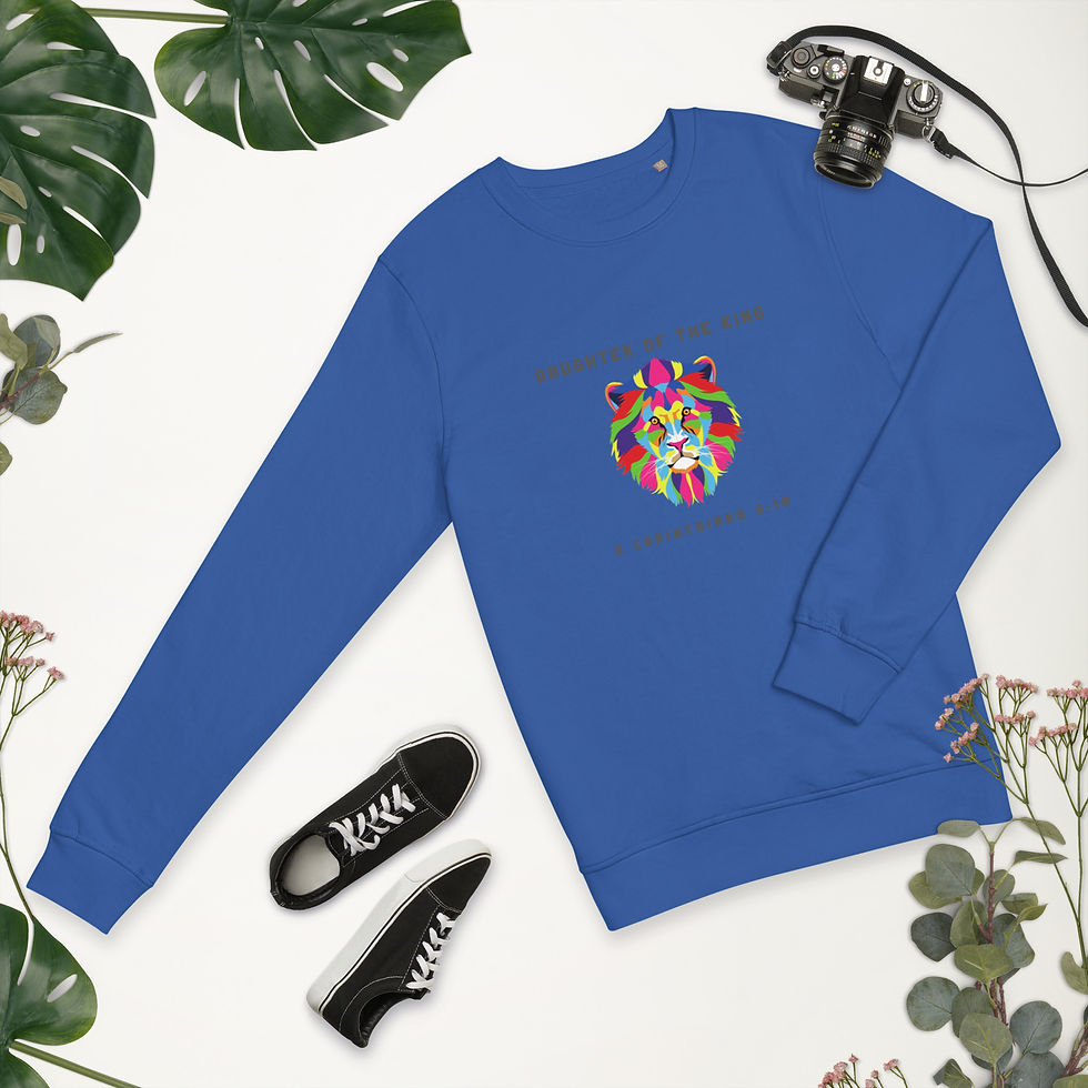 Thumbnail: Daughter of the king Unisex organic sweatshirt