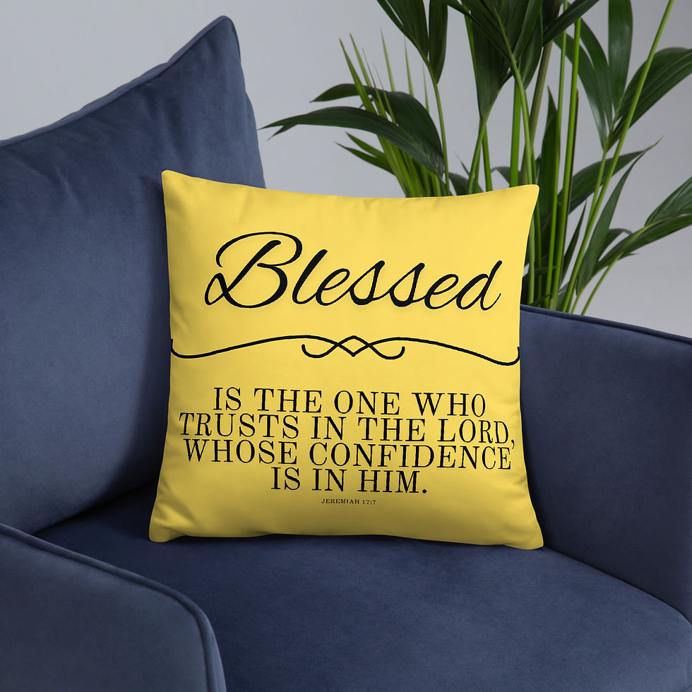 Thumbnail: Blessed Pillow - Yellow