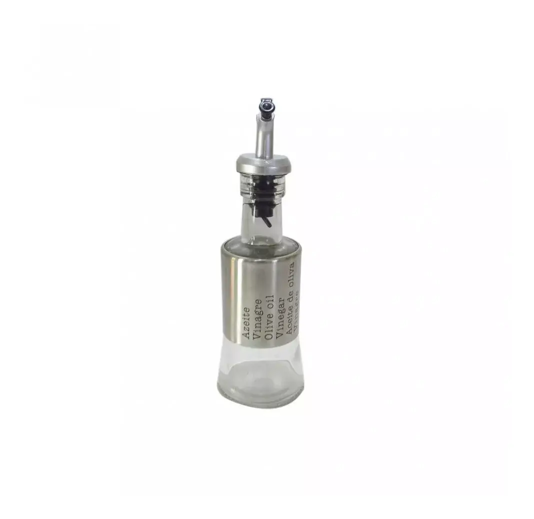 Galheteiro Azeite Ou Vinagre De Vidro Revestida Inox 300ml