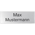 Gravur auf Schild Beispiel