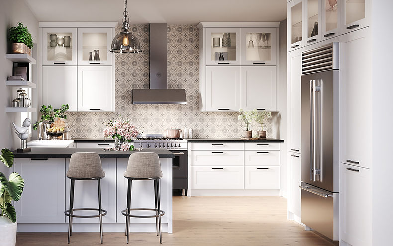 modern white kitchen