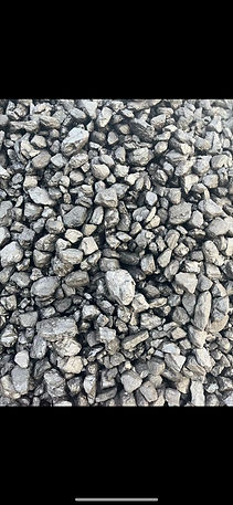 Pile of dark gray coal chunks filling the entire frame