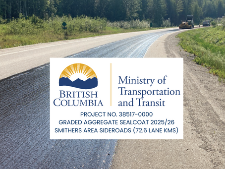 Ministry of Transportation and Transit seal coat surfacing project