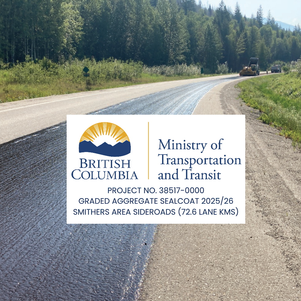 Ministry of Transportation and Transit seal coat surfacing project