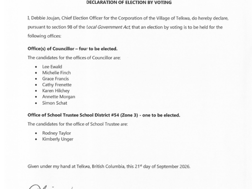 Declaration of Election by voting | Declaration of Election by acclamation