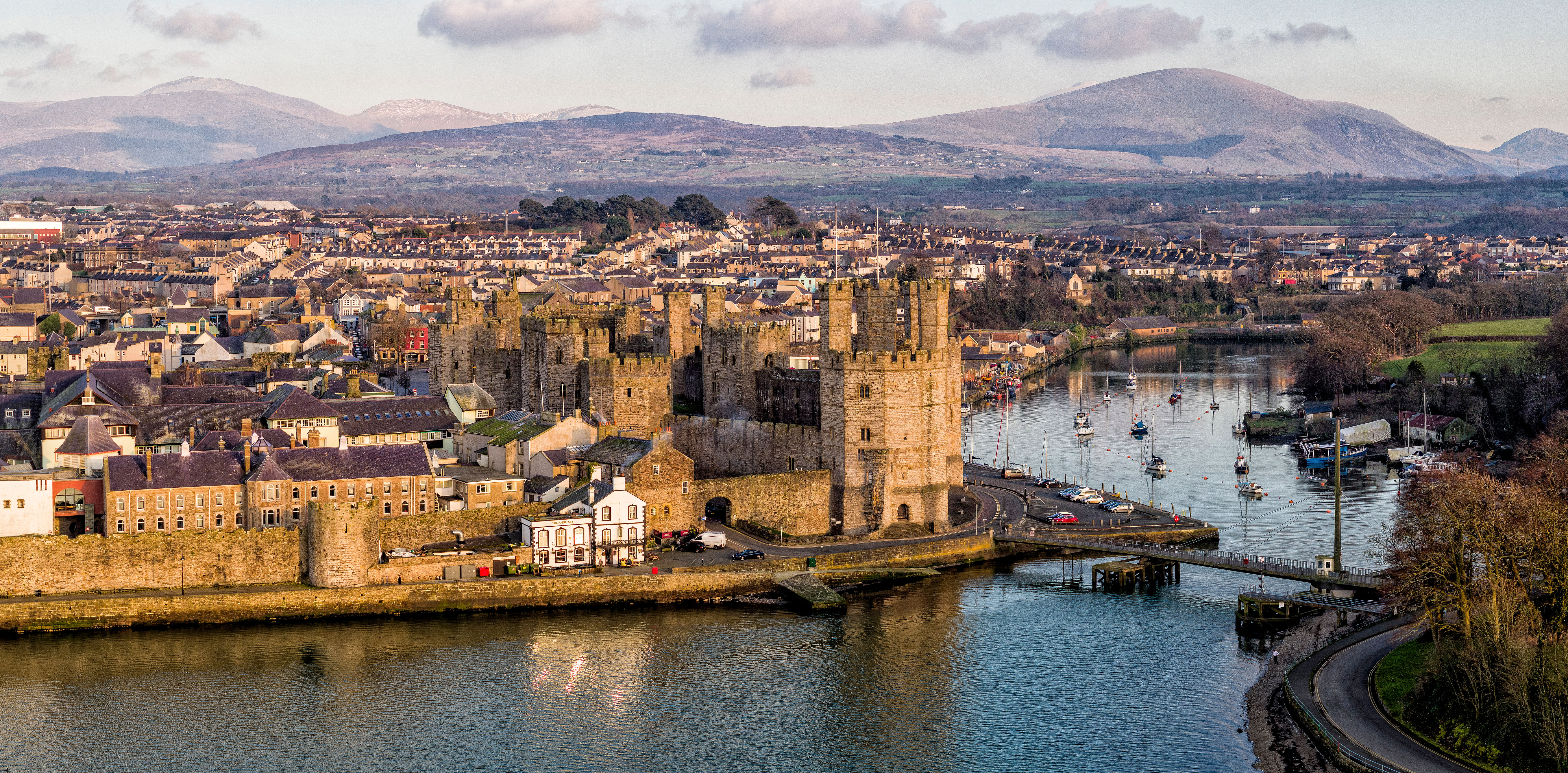 Evening light over Caernarfon Castle