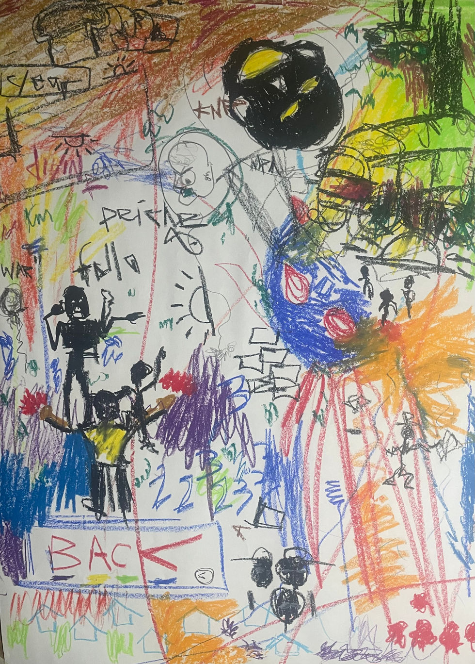 Joyride, mixed media on paper