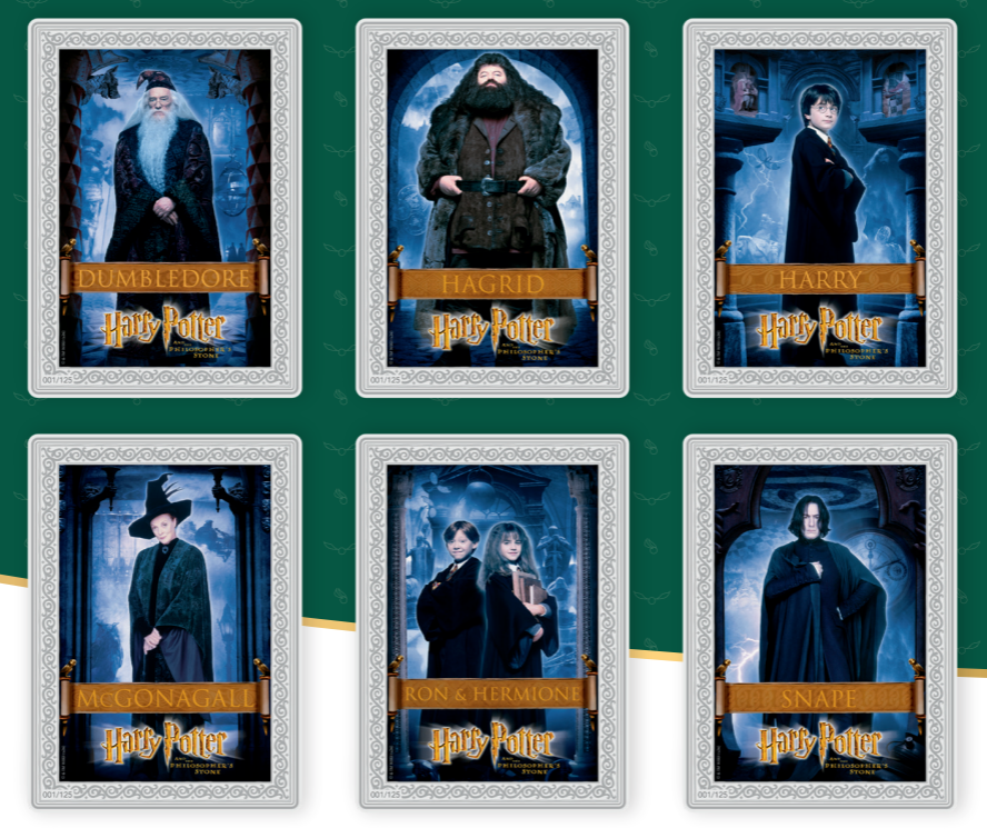 Miniatura: Harry Potter and the Philosopher's Stone 2 x 3g Silver Collector Cards Mystery