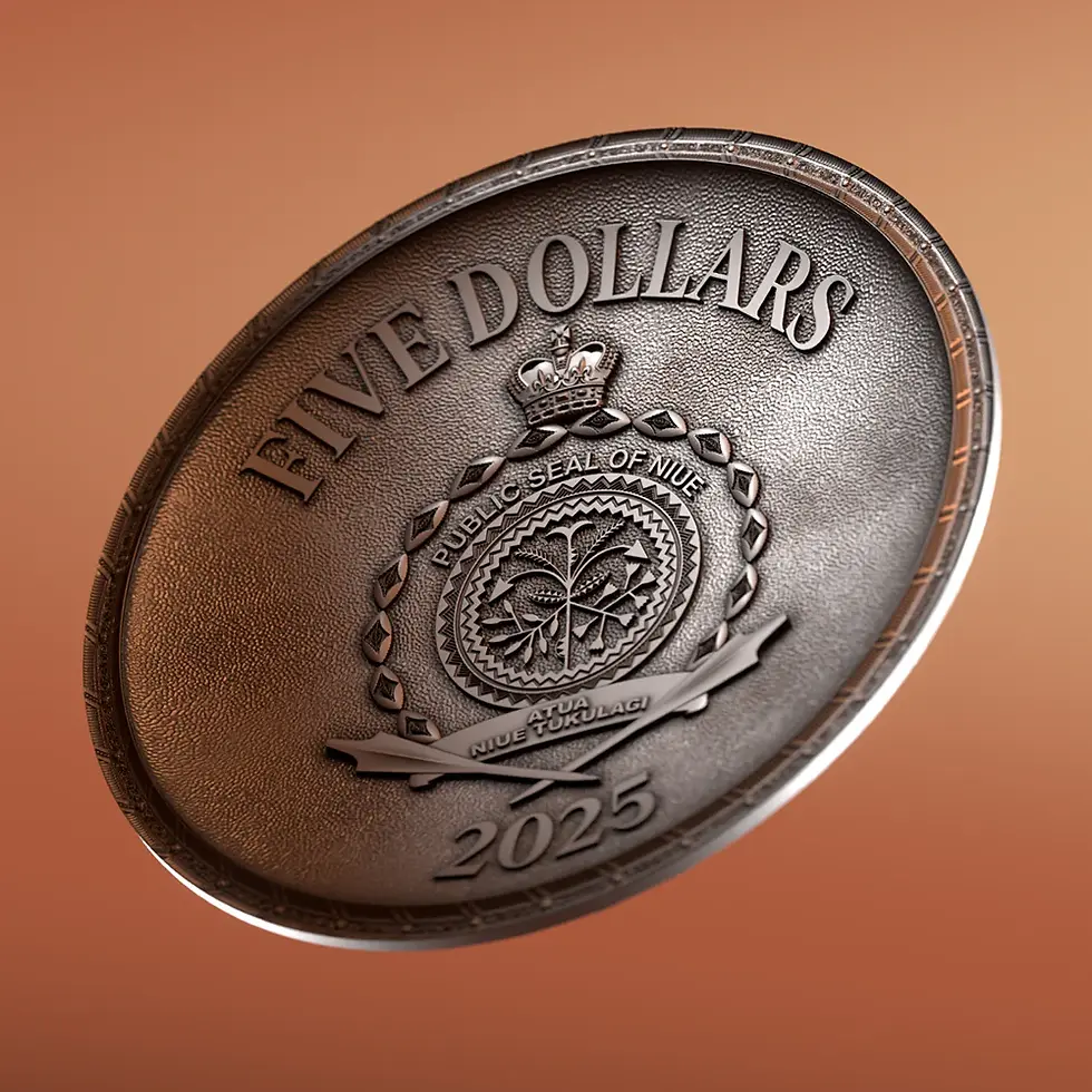 Miniatura: Ghisi Shield - 2 oz Pure Silver Coin - 5$ Niue 2025