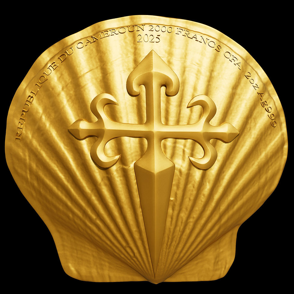 Miniaturbild: St. James: 12 Apostles Series Gold Glided 2 oz Silver Coin 2000F Cameroon 2025
