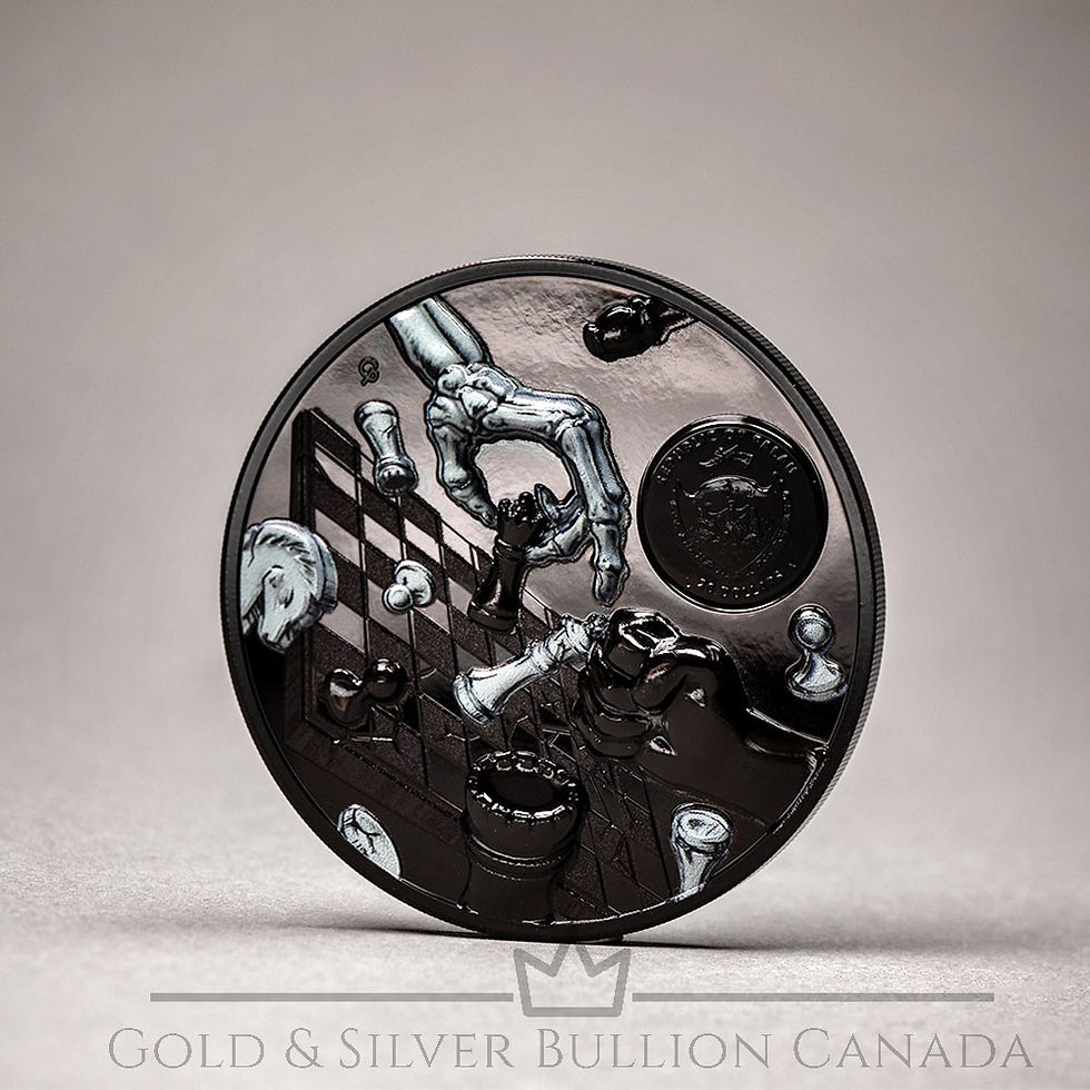Miniatura: DARK CHECKMATE You Can't Cheat Death 3 Oz Silver Coin 20$ Palau 2021