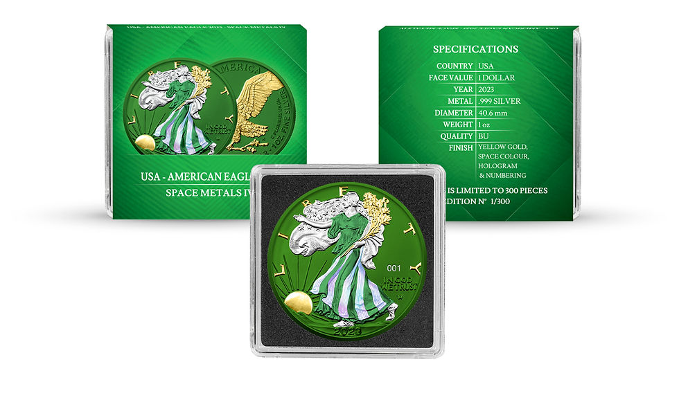 Thumbnail: Space Metals IV: 2023 American Eagle 1 oz .999 Silver GREEN