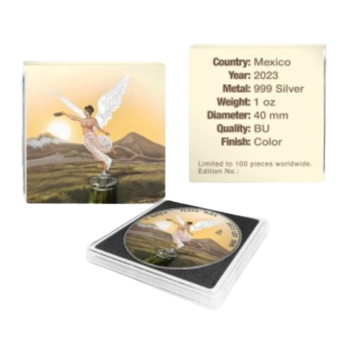 Thumbnail: 2023 1 oz Mexican Libertad Sunset Colorized Silver Coin