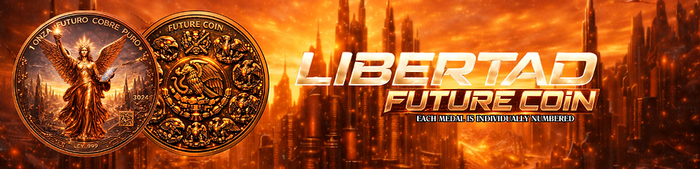 Miniatura: LIBERTAD 3024 Future Coin - 1 Oz .999 Copper Round Italy 2026
