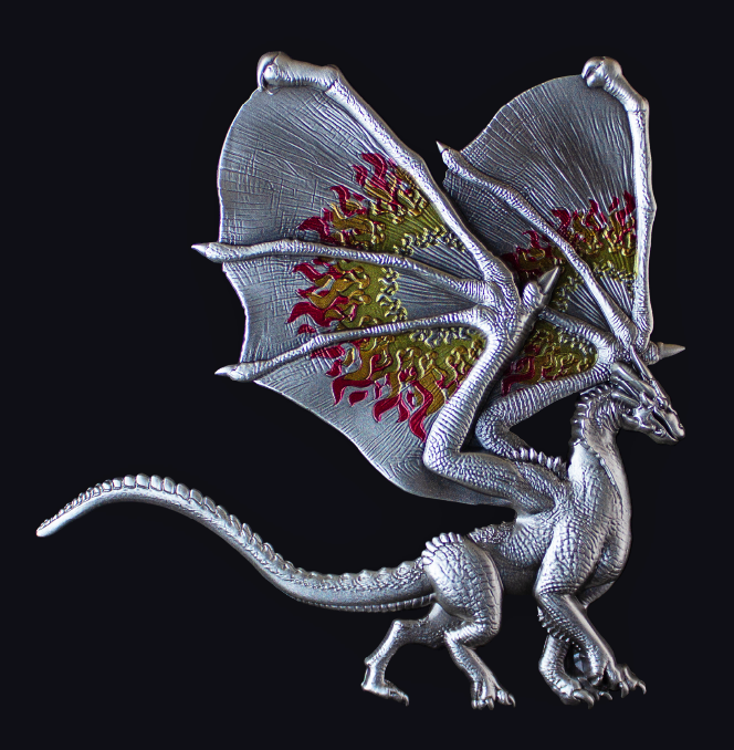 Miniatura: 2024 Korea Mythical Beasts Dragon Stacker 3 oz Silver Medal