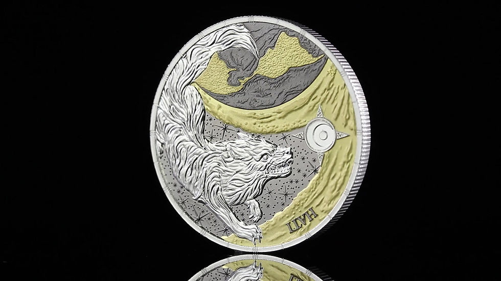 Thumbnail: Ragnarok: Skoll & Hati Geminus 2 x 1oz Silver BU 5 Mark Germania Mint 2024